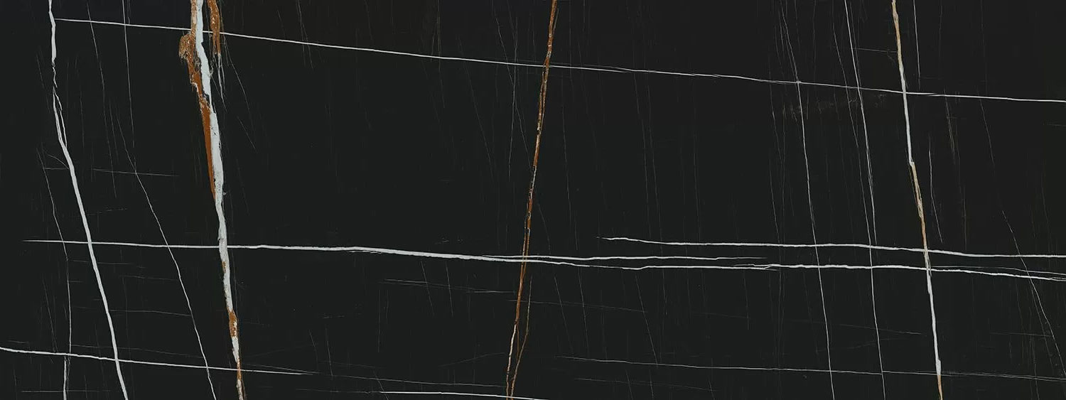 Керамогранит KERAMA MARAZZI Сахара Блэк черный лаппатированный обрезной, 3200*1195*6 мм