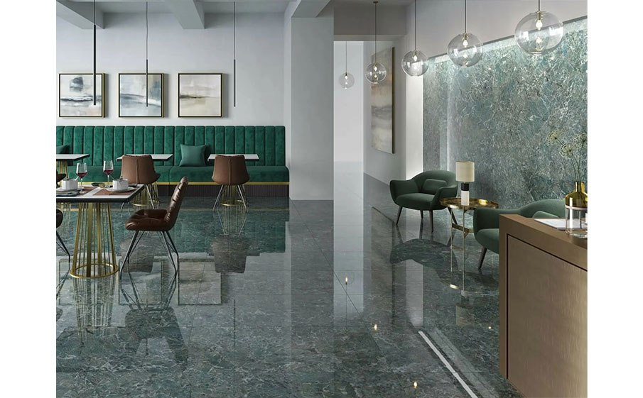 Керамогранит KERAMA MARAZZI Риальто зеленый лаппатированный обрезной, 600*600*9 мм