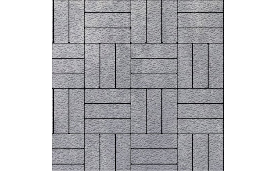 Плитка тротуарная SteinRus Паркет Б.2.П.6, Old-age, ColorMix Монохром, 210*70*60 мм