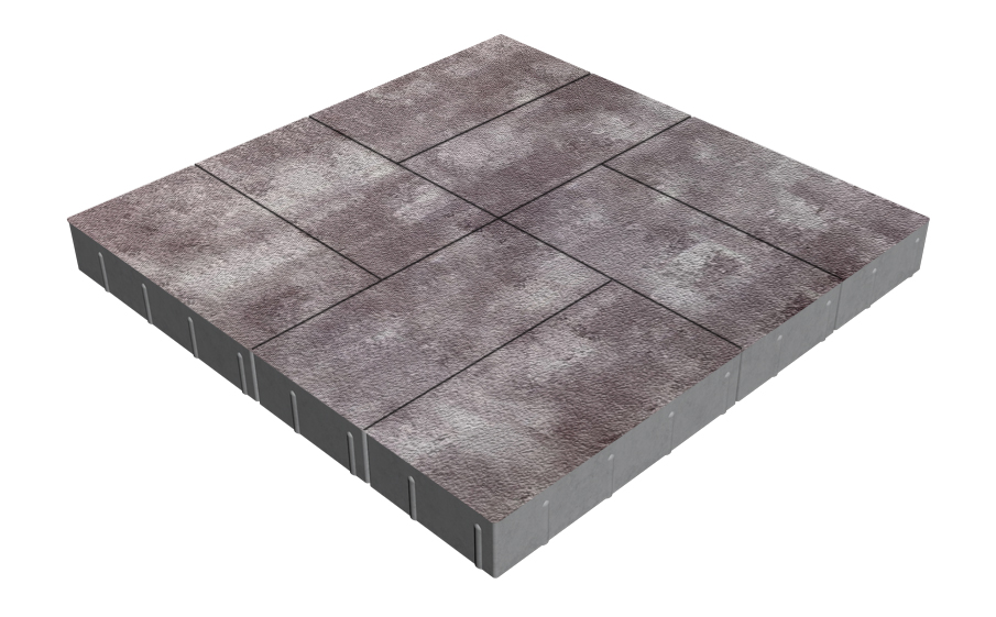 Плитка тротуарная SteinRus Грас Б.4.П.8, Native, Мокко, 400*200*80 мм