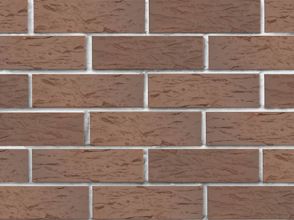 Кирпич клинкерный ЛСР Прага светло-коричневый флэш береста, 250*85*65 мм