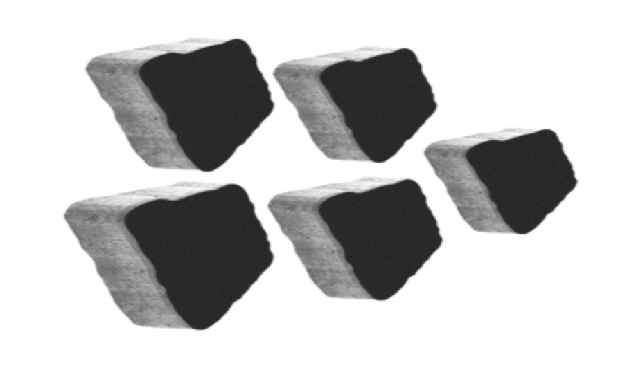Плитка тротуарная Антик А.3.А.4 гранит черный, комплект 5 шт, толщина 40 мм