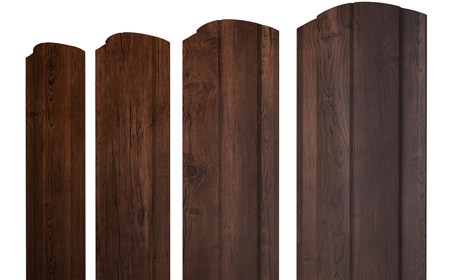 Штакетник Круглый фигурный 0,4 Print Premium Cherry Wood Fresh TwinColor