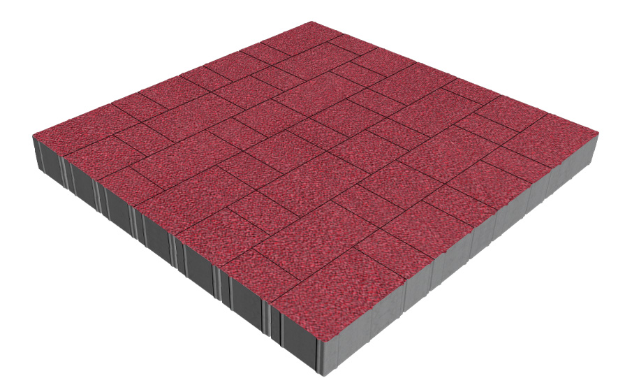 Плитка тротуарная SteinRus Новый город Рид В.8.Псм.8, Antico, винный, толщина 80 мм