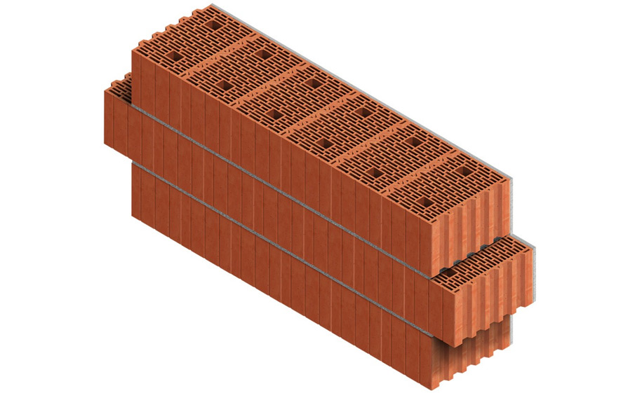 Керамический блок Porotherm 38 М100 10,67 НФ, 250*380*219 мм