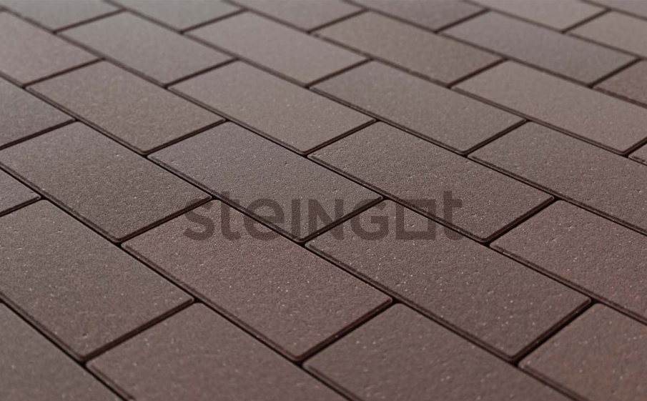 Плитка тротуарная Steingot Моноцвет, Прямоугольник, темно-коричневый, 200*100*60 мм
