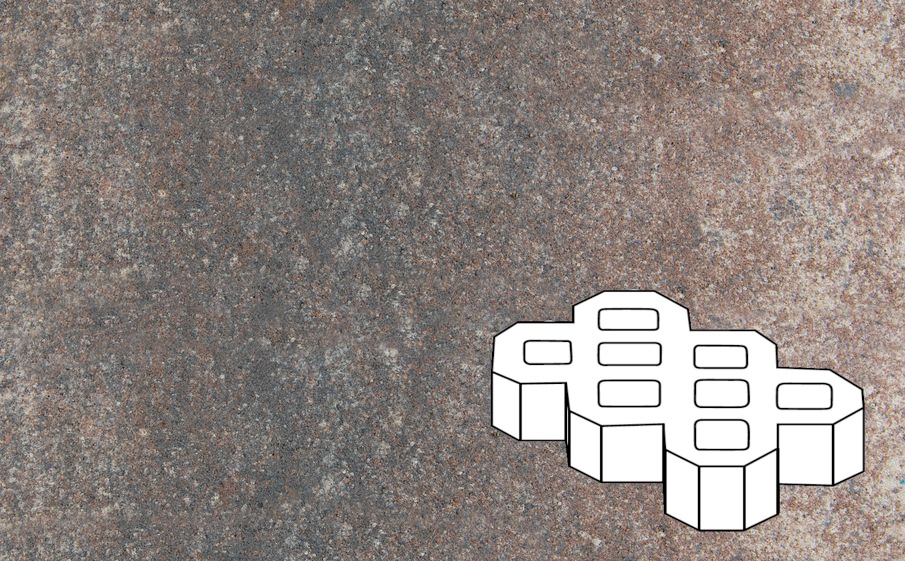 Плитка тротуарная Готика Natur, Экопарковка Б.6.ГР.10, Юпитер, 600*400*100 мм