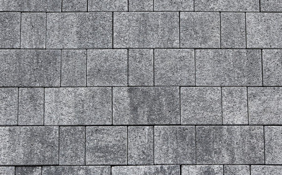 Плитка тротуарная Старый город Б.1.Фсм.8 листопад гранит антрацит, комплект 3 шт, толщина 80 мм