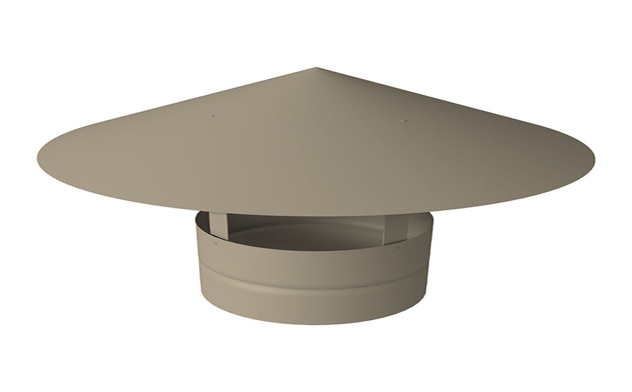 Дымник на трубу Grand Line круглый D 130 мм Satin RAL 1015