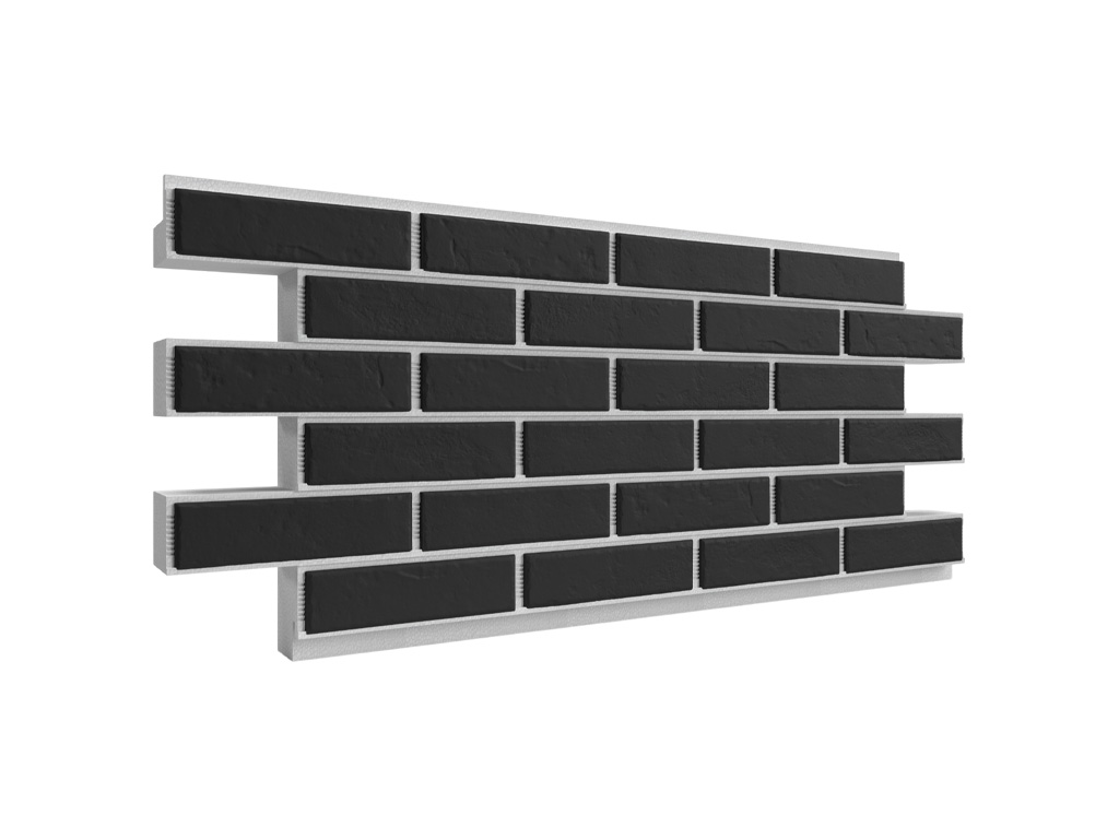 Термопанель ППС с клинкерной плиткой толщиной 8,5 мм BestPoint Classic Graphite 1145*470*50 мм