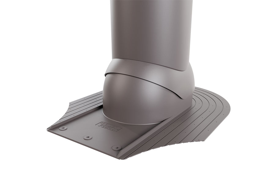 Роторная вентиляция Viotto для мягкой кровли при монтаже d=150 мм утепленная, RAL 8019 серо-коричневый