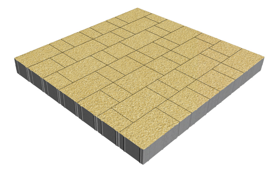 Плитка тротуарная SteinRus Новый город Рид В.8.Псм.8, Old-age, песочный, толщина 80 мм