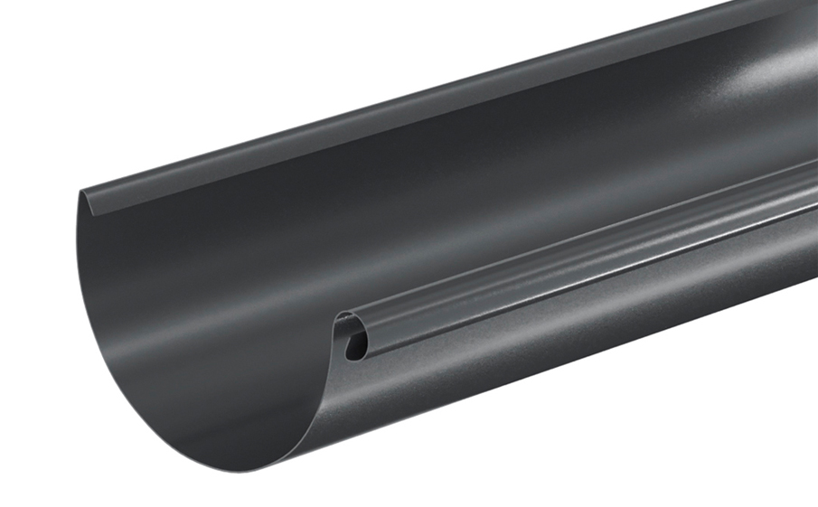 Желоб водосточный Aquasystem PE dRain RAL 7024 D 125 мм