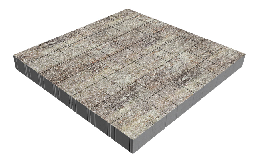 Плитка тротуарная SteinRus Новый город Рид В.8.Псм.8, Antico, Берилл, толщина 80 мм