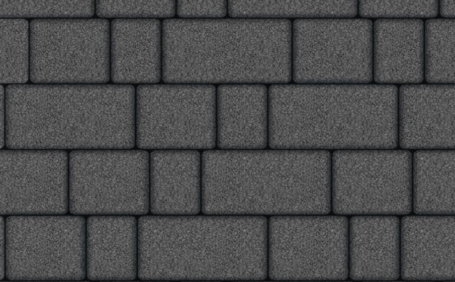 Плитка тротуарная Старый город Б.1.Фсм.8 гранит серый, комплект 3 шт, толщина 80 мм