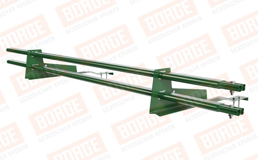 Снегозадержатель трубчатый Borge для черепичной кровли оцинкованный RAL 6002, 1,5 м