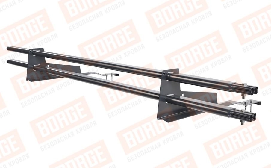 Снегозадержатель трубчатый Borge для черепичной кровли оцинкованный RAL 7024, 1,5 м