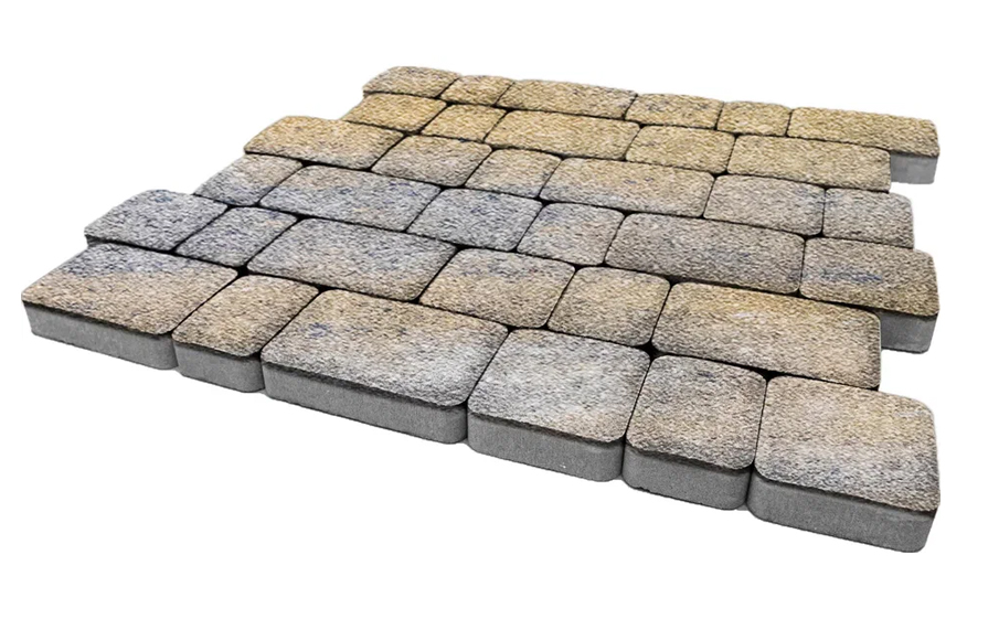 Плитка тротуарная SteinRus Инсбрук Альт А.1.Фсм.4, Native, ColorMix Сиена, толщина 40 мм