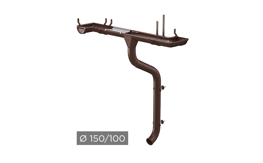 Водосточная система Aquasystem PURAL MATT 150/100 мм RAL 8017