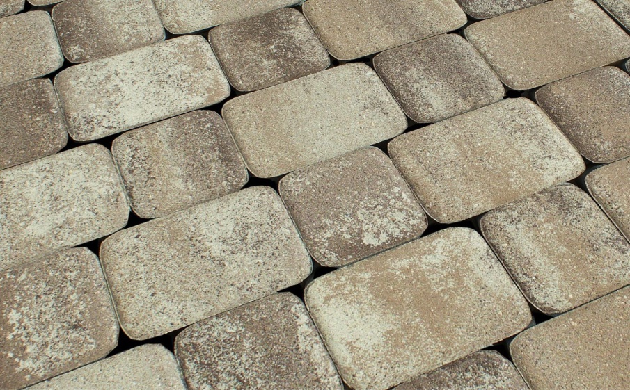 Плитка тротуарная Классико А.1.КО.4 листопад гладкий хаски, комплект 2 шт, толщина 40 мм