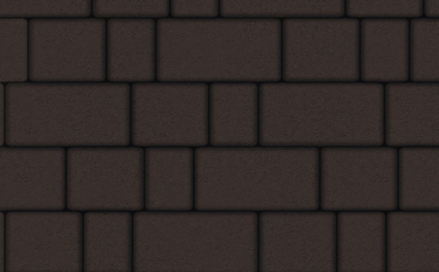 Плитка тротуарная Старый город Б.1.Фсм.8 стандарт гладкий коричневый, комплект 3 шт, толщина 80 мм