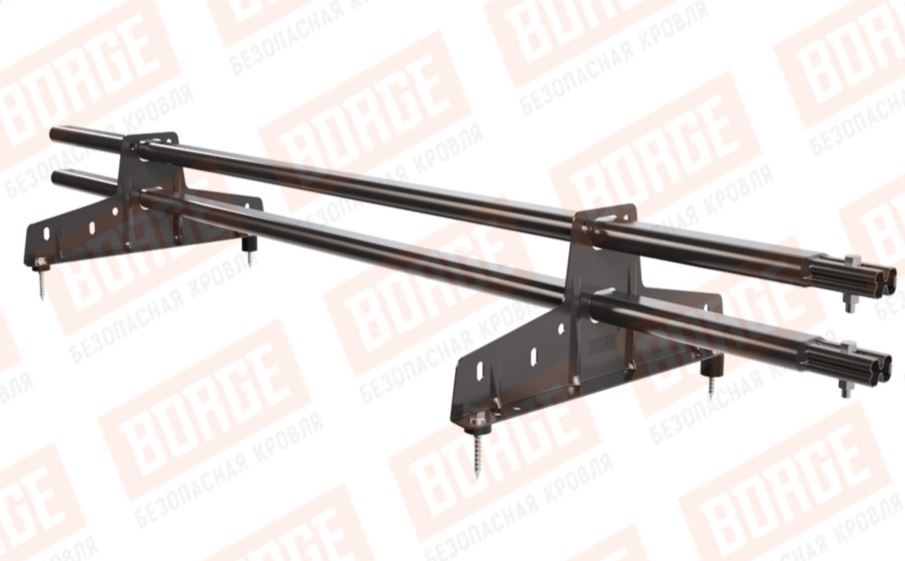 Снегозадержатель трубчатый Borge для кровли из металлочерепицы, профнастила, материалов на основе битума оцинкованный RR 32, 1,5 м