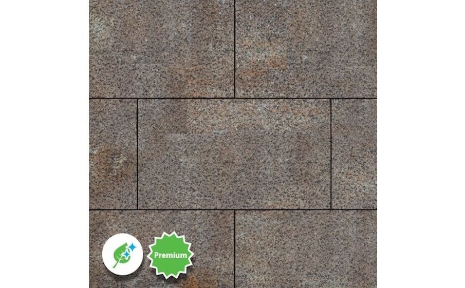 Плитка тротуарная SteinRus Парк Плейс Б.3.П.8 Native, ColorMix Берилл, 600*300*80 мм