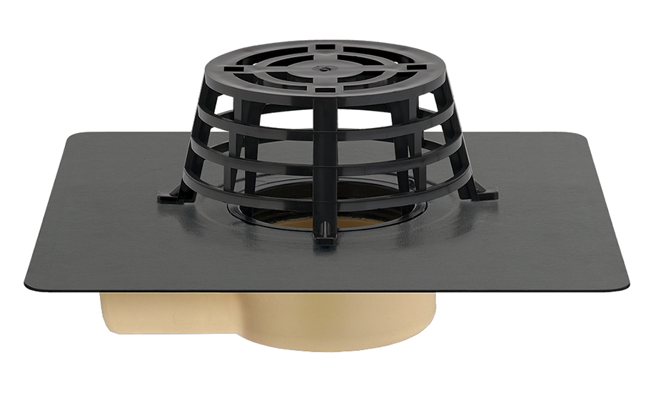 Воронка балконная угловая Sita, SitaCompact, DN 70, битумный фартук