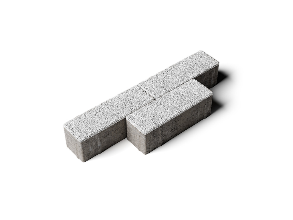 Плитка тротуарная Паркет Б.4.П.6 стоунмикс белый, 180*60*60 мм