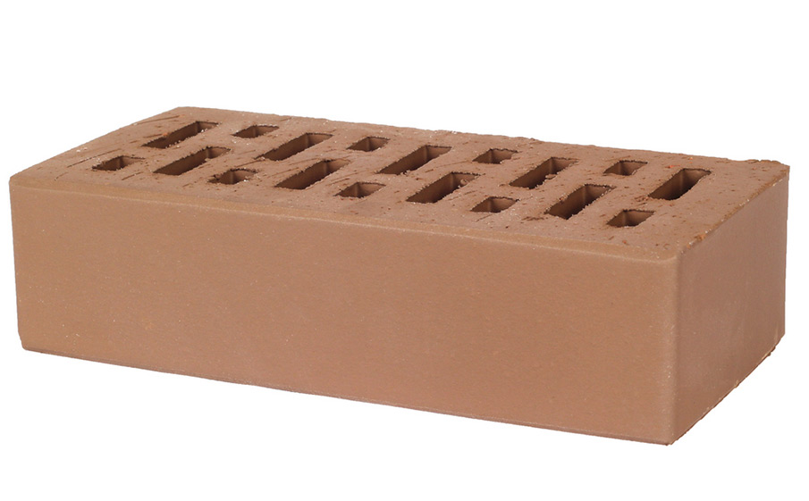 Кирпич облицовочный пустотелый Lode Rudis гладкий, 250*120*65 мм