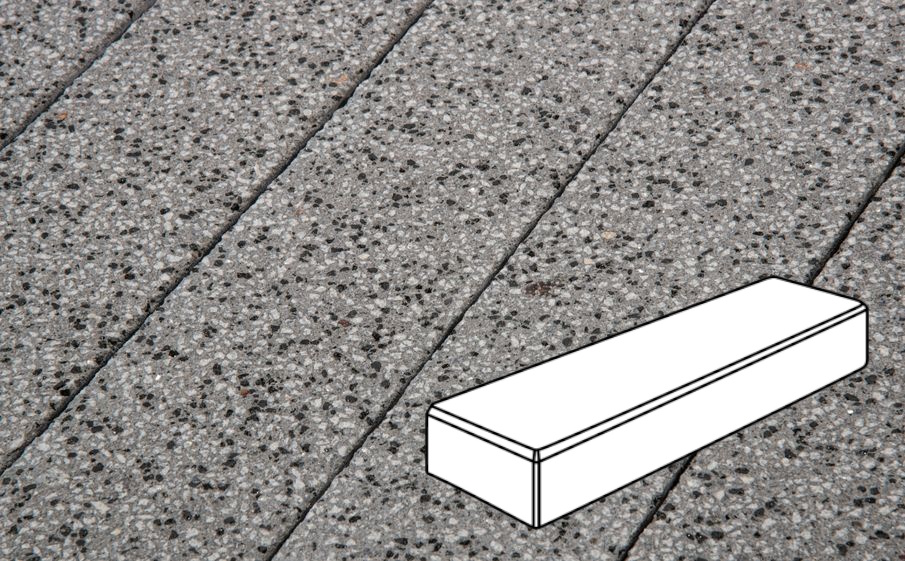 Плитка тротуарная Готика, Granite FINERRO, Паркет В.3.П.8, Цветок Урала, 300*100*80 мм