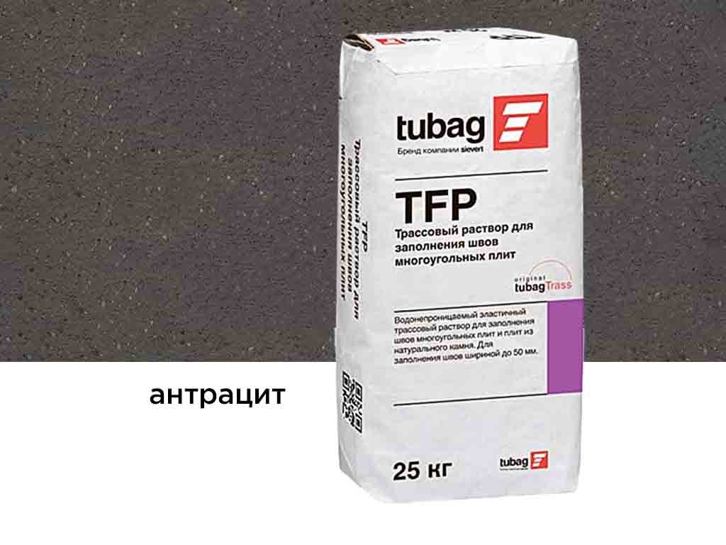 Трассовый раствор для заполнения швов многоугольных плит tubag TFP антрацит, 25 кг