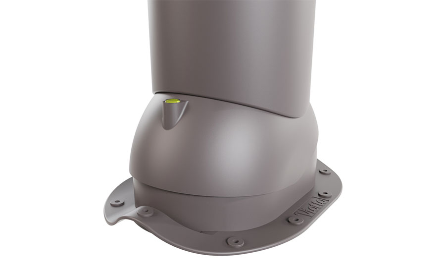 Труба вентиляционная Viotto для металлочерепицы Монтеррей d=125 мм неутепленная, RAL 8019 серо-коричневый