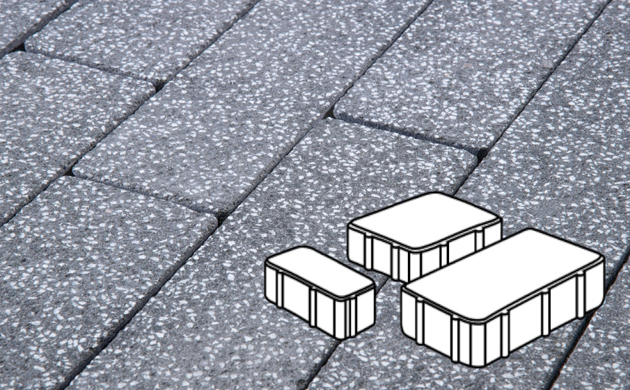 Плитка тротуарная Готика, City Granite FINERRO, Новый Город В.2.Псм.8, Суховязкий, 260/160/100*160*80 мм