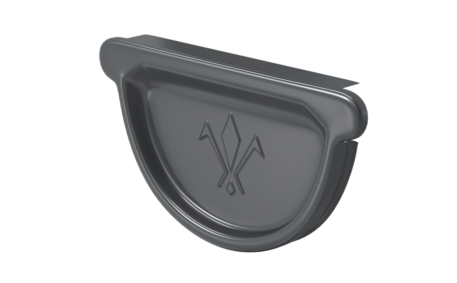 Заглушка универсальная с резиновым уплотнителем Aquasystem PE dRain RAL 7024 D 125 мм