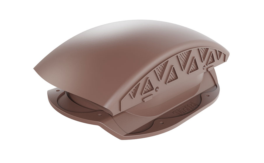 Вентилятор подкровельный Viotto для металлочерепицы Каскад, RAL 8017 коричневый