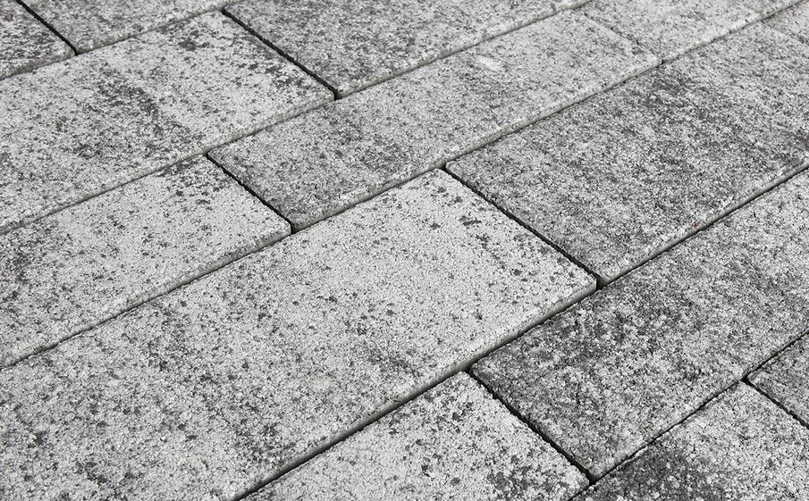 Плитка тротуарная Паркет Б.9.Псм.8 листопад гранит антрацит, комплект 4 шт, толщина 80 мм