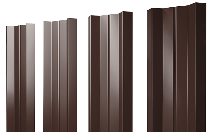 Штакетник М-образный А 0,5 Atlas X RAL 8017 шоколад