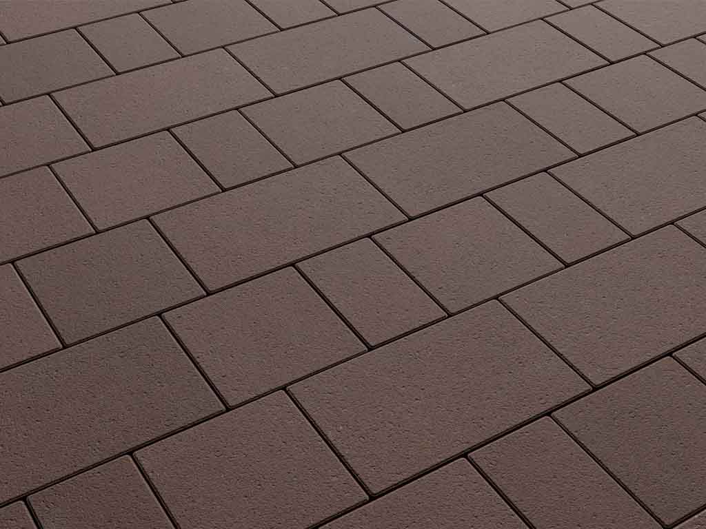 Плитка тротуарная Старый город А.1.Фсм.4 стандарт гладкий коричневый, комплект 3 шт, толщина 40 мм