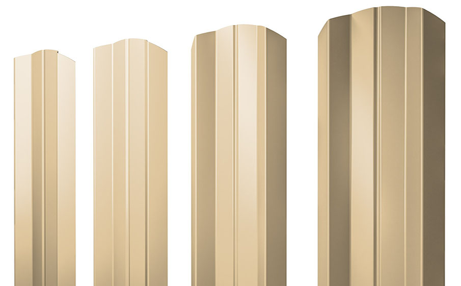 Штакетник М-образный А фигурный 0,45 PE RAL 1014 слоновая кость
