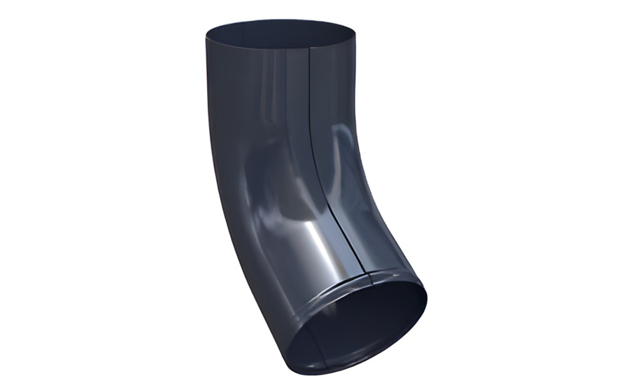 Отвод трубы BRAAS, 125/90, сталь, графит