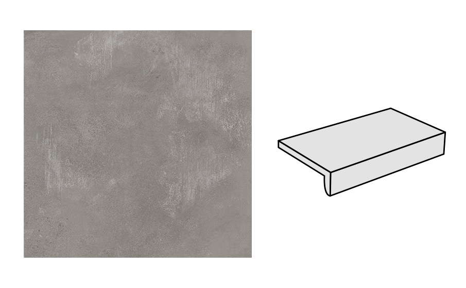 Ступень - прямой угол STROEHER Selected 982 anthrazit, 294*175*52*10 мм