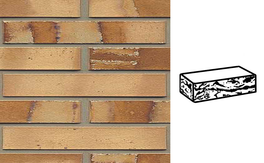 Кирпич клинкерный Muhr 06 S Hellbraun-bunt Spezial готик, 290*90*40 мм