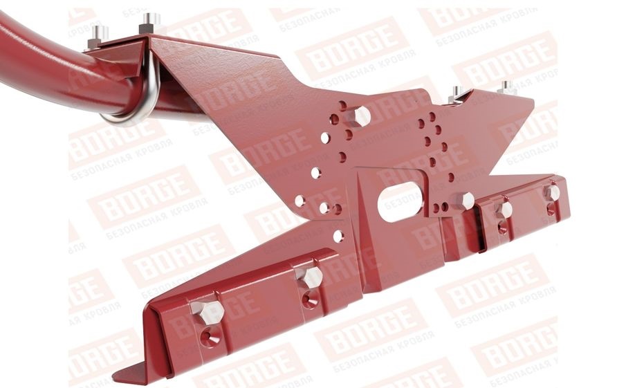 Кровельное ограждение Borge для фальцевой кровли оцинкованное RAL 3011, 300*60 см