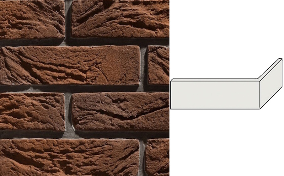 Декоративный кирпич Leonardo Stone угловой элемент Лондон 220/107*50*16 мм 443