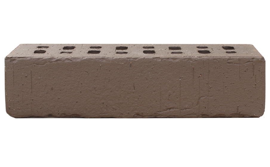 Кирпич клинкерный ЛСР Кельн коричневый винтаж с рваной фаской, 250*85*65 мм