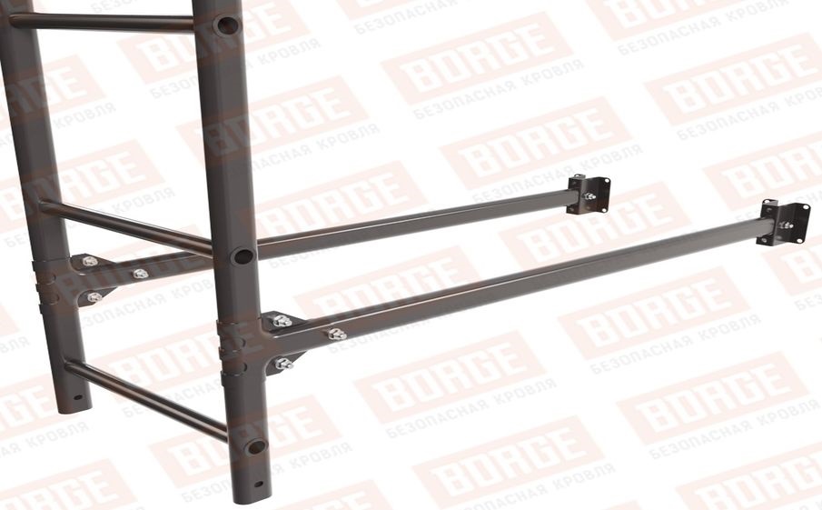 Лестница фасадная Borge (нижняя секция) оцинкованная RAL 8019, 2,7 м