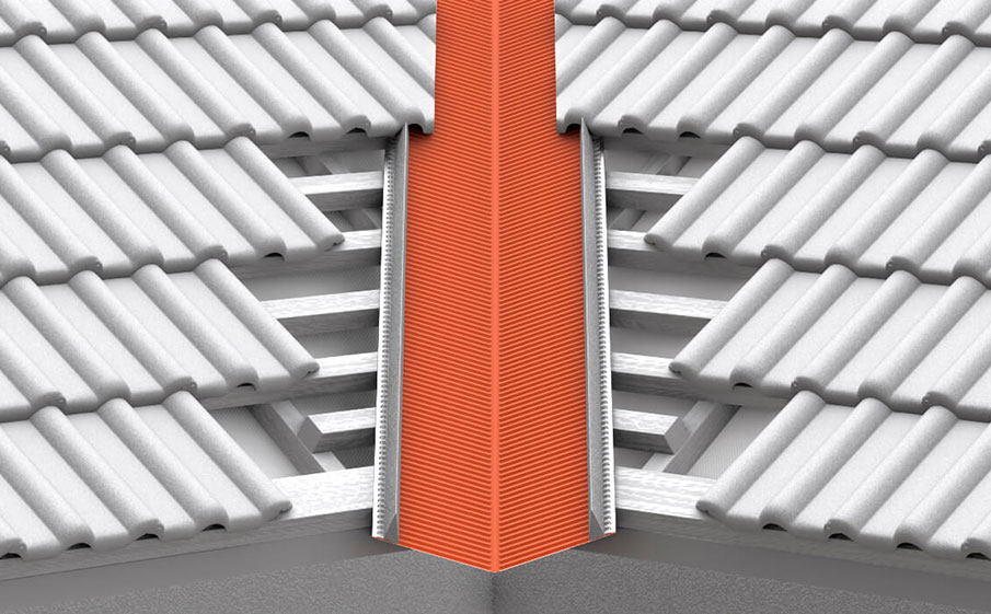 Желобок ендовы односторонний Braas, черный, 1450*500 мм