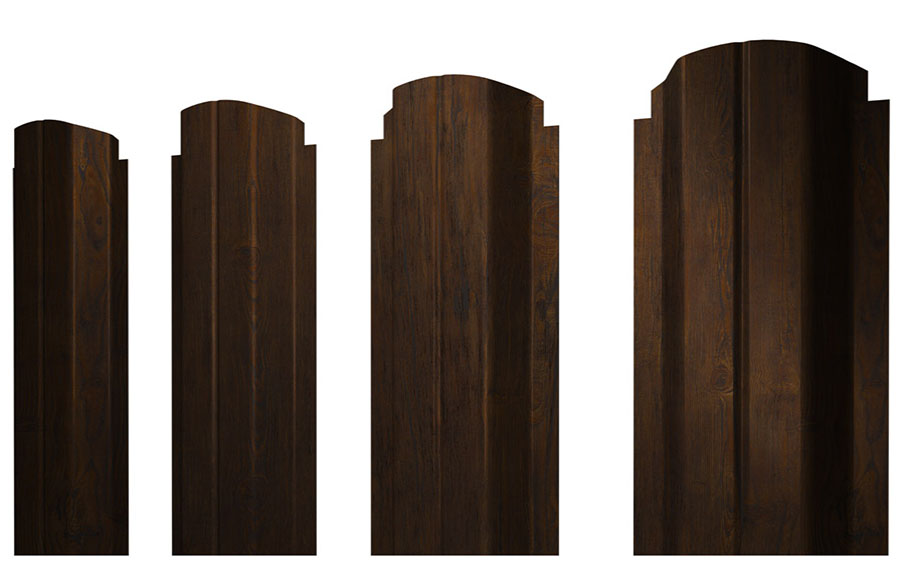 Штакетник П-образный А фигурный Print Elite Chestnut Wood