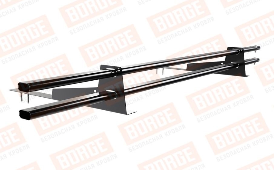 Снегозадержатель трубчатый Borge для гибкой черепицы оцинкованный RAL 9005, 1,5 м